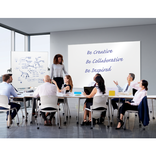 Pizarra Blanca Móvil De Esmalte Classic De Nobo, 1200 × 900 Mm Blanco