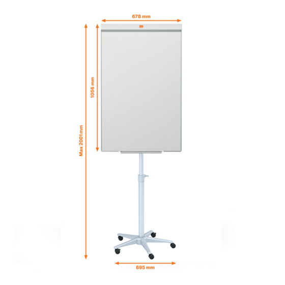 Pizarra Conferencia Móvil Acero Lacado Impression Pro Nobo Blanco