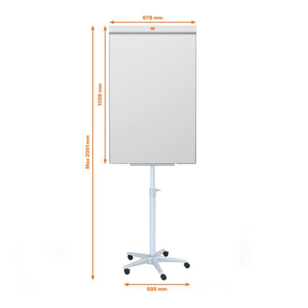 Pizarra Conferencia Móvil Acero Lacado Impression Pro Nobo Blanco