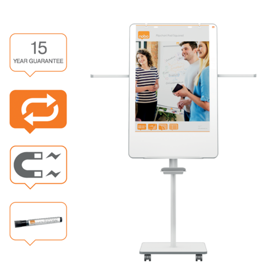 Pizarra De Conferencia Nobo Move&Meet 680X1040Mm Blanco