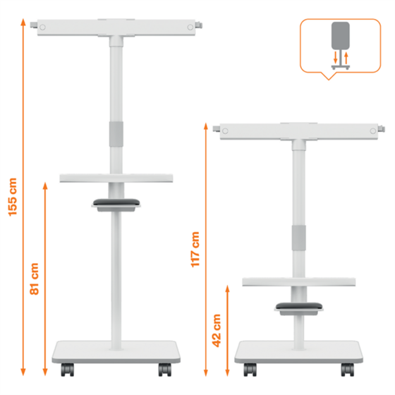 Pizarra De Conferencia Nobo Move&Meet 680X1040Mm Blanco