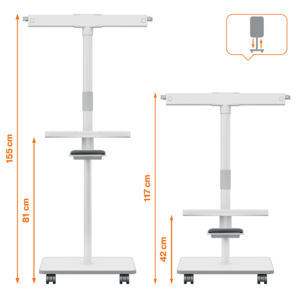 Pizarra De Conferencia Nobo Move&Meet 680X1040Mm Blanco