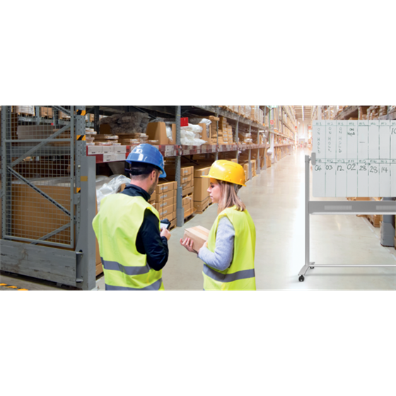 Pizarra De Cristal Blanco Brillante Móvil Nobo, 1200 × 900 Mm Blanco Brillante