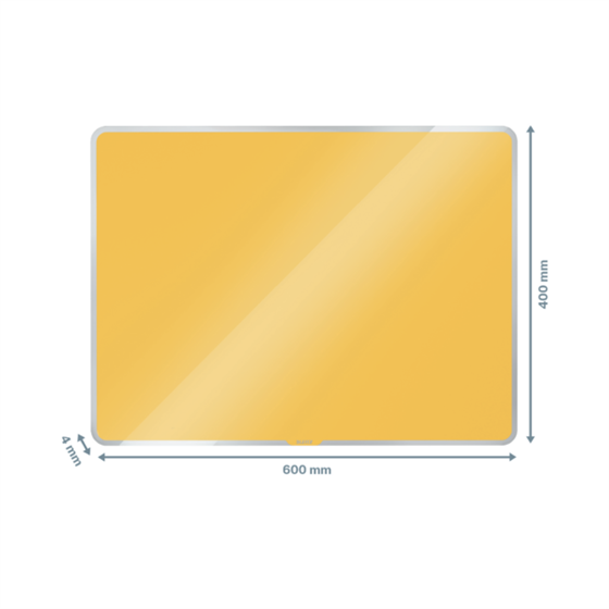 Pizarra De Cristal Magnético Leitz Cosy 600X400 Mm Amarillo Cálido