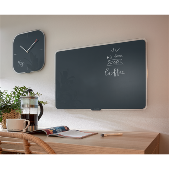 Pizarra De Cristal Magnético Leitz Cosy 600X400 Mm Gris Terciopelo