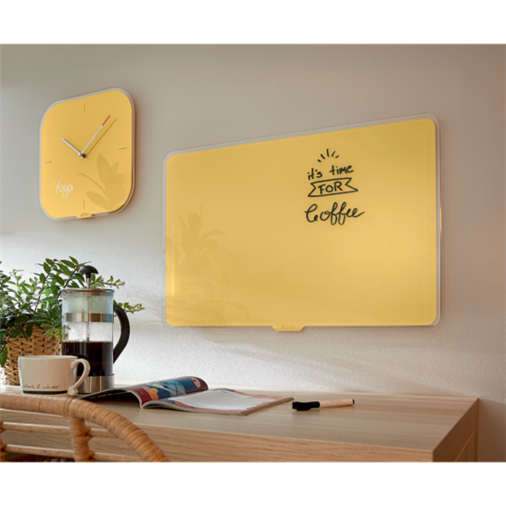 Pizarra De Cristal Magnético Leitz Cosy 800X600 Mm Amarillo Cálido