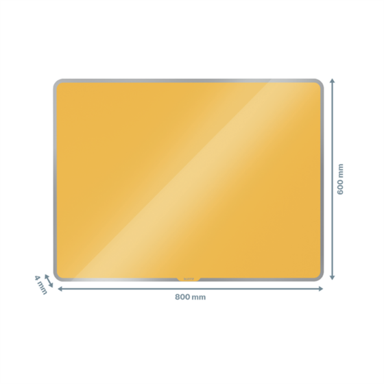 Pizarra De Cristal Magnético Leitz Cosy 800X600 Mm Amarillo Cálido