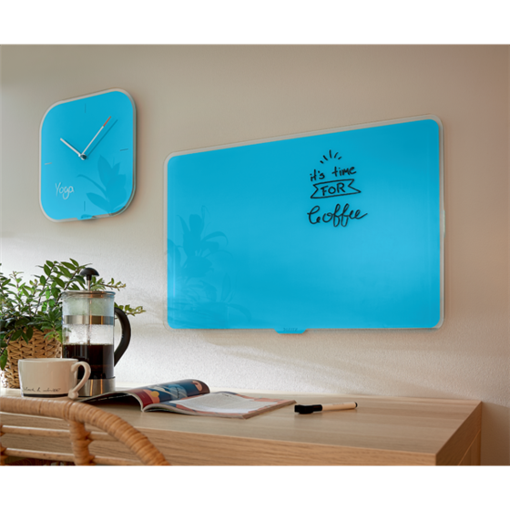 Pizarra De Cristal Magnético Leitz Cosy 800X600 Mm Azul Calma