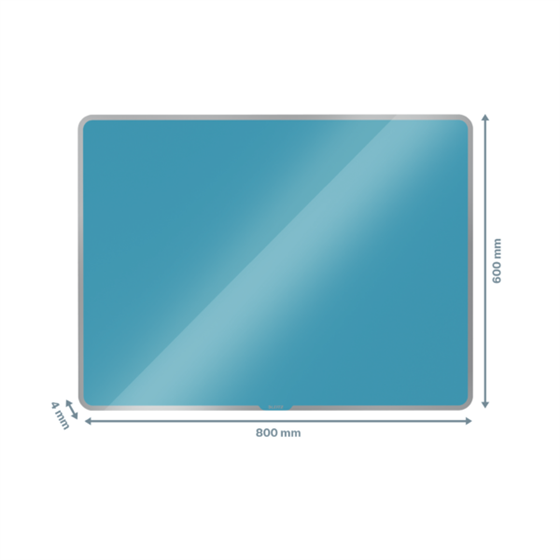 Pizarra De Cristal Magnético Leitz Cosy 800X600 Mm Azul Calma