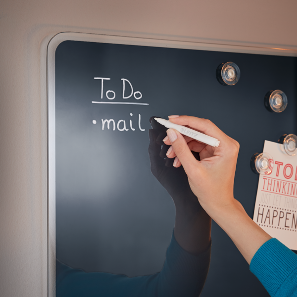 Pizarra De Cristal Magnético Leitz Cosy 800X600 Mm Gris Terciopelo