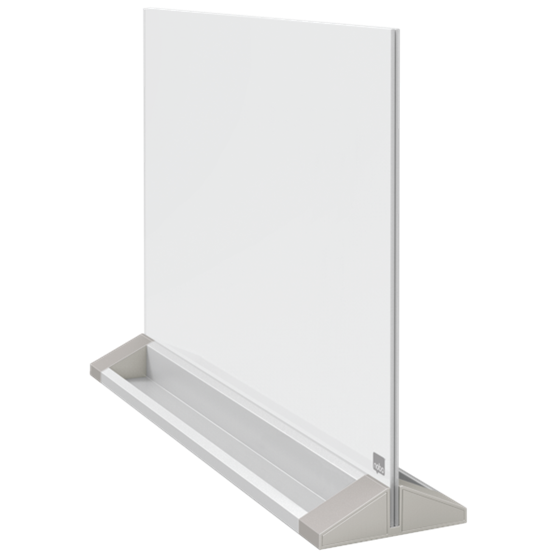 Pizarra De Sobremesa De Cristal Magnético De 600X430 Mm De Nobo Blanco Brillante