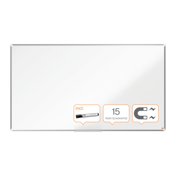 Pizarra Magnética De Acero Lacado De Formato Panorámico  Nobo Premium Plus 1880X1060 Mm Blanco