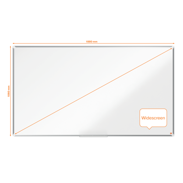 Pizarra Magnética De Acero Lacado De Formato Panorámico  Nobo Premium Plus 1880X1060 Mm Blanco