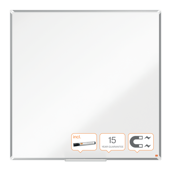 Pizarra Magnética De Acero Lacado Nobo Premium Plus De 1200X1200Mm Blanco
