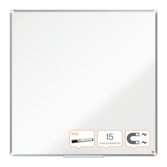 Pizarra Magnética De Acero Lacado Nobo Premium Plus De 1200X1200Mm Blanco