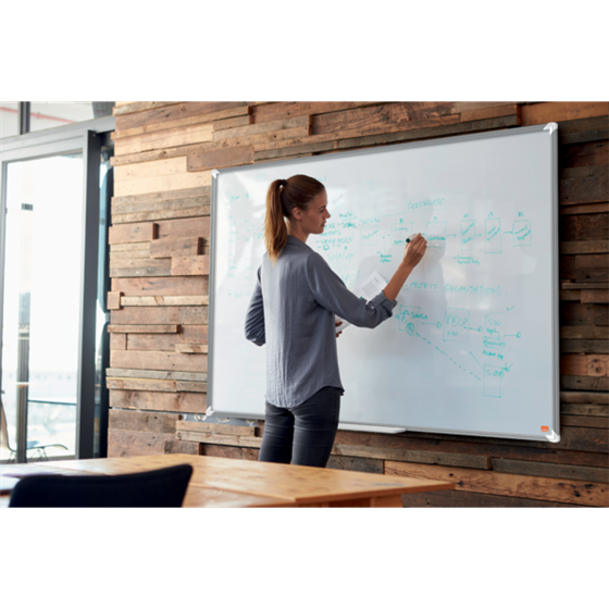 Pizarra Magnética De Acero Lacado Nobo Premium Plus De 600X450Mm Blanco