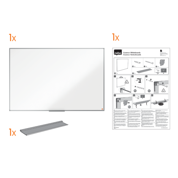 Pizarra Magnética De Acero Nobo Essence 1800X1200Mm Blanco
