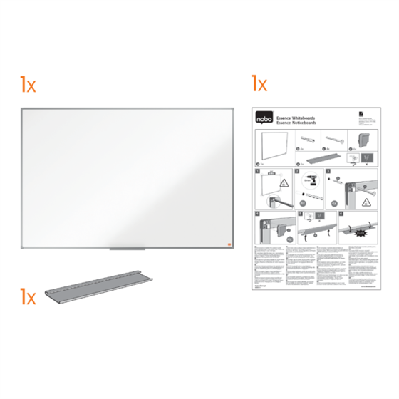 Pizarra Magnética De Acero Nobo Essence 1800X900Mm Blanco
