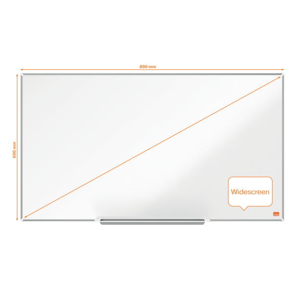 Pizarra Magnética De Acero Vitrificado De Formato Panorámico Nobo Impression Pro De 890X500Mm Blanco