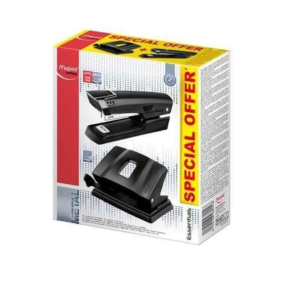 Grapadora MAPED Essential Metal + Taladro MAPED Essential Metal