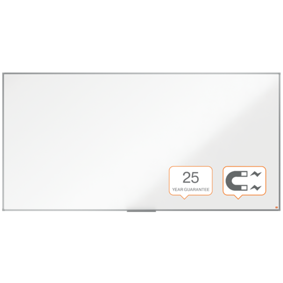 Pizarra Magnética De Acero Vitrificado Nobo Essence 2400X1200Mm Blanco