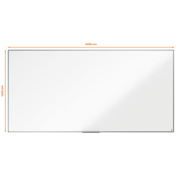 Pizarra Magnética De Acero Vitrificado Nobo Essence 2400X1200Mm Blanco
