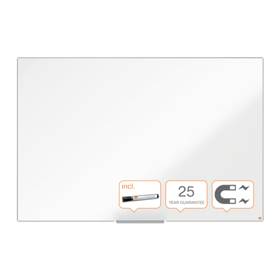 Pizarra Magnética De Acero Vitrificado Nobo Impression Pro De 1800X1200 Mm Blanco