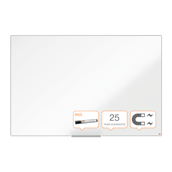 Pizarra Magnética De Acero Vitrificado Nobo Impression Pro De 1800X1200 Mm Blanco