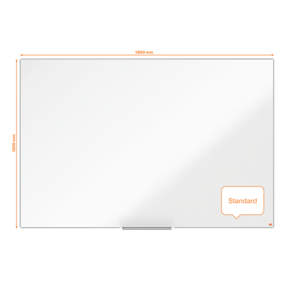 Pizarra Magnética De Acero Vitrificado Nobo Impression Pro De 1800X1200 Mm Blanco