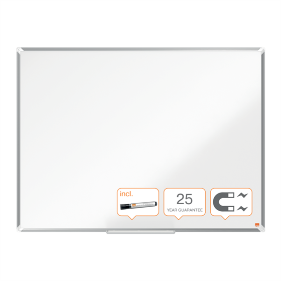 Pizarra Magnética De Acero Vitrificado Nobo Premium Plus De 1200X900Mm Blanco