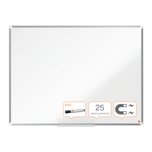 Pizarra Magnética De Acero Vitrificado Nobo Premium Plus De 1200X900Mm Blanco
