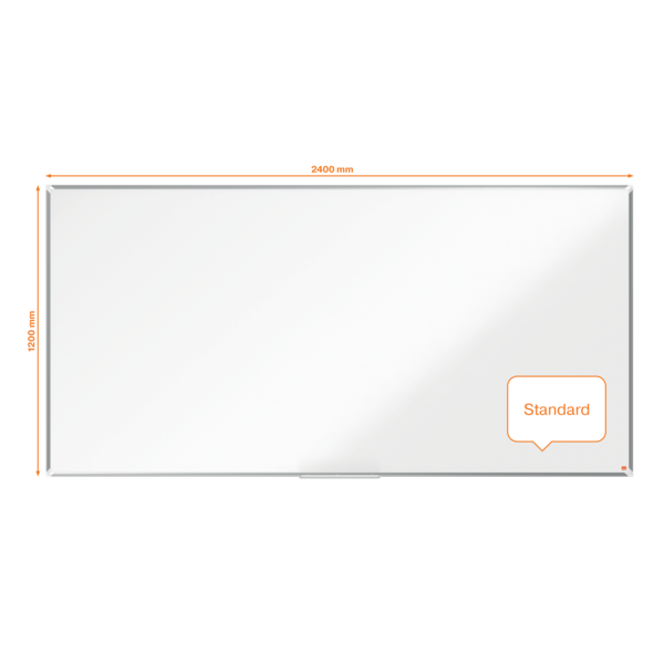 Pizarra Magnética De Acero Vitrificado Nobo Premium Plus De 2400X1200Mm Blanco