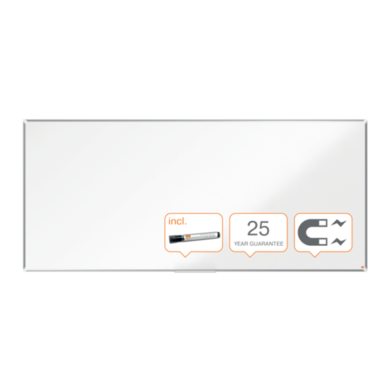 Pizarra Magnética De Acero Vitrificado Nobo Premium Plus De 2700X1200Mm Blanco