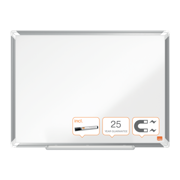 Pizarra Magnética De Acero Vitrificado Nobo Premium Plus De 600X450Mm Blanco