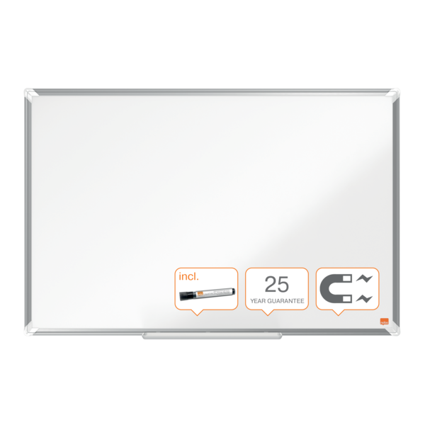 Pizarra Magnética De Acero Vitrificado Nobo Premium Plus De 900X600Mm Blanco