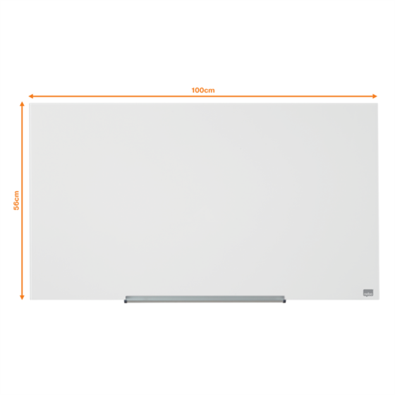 Pizarra Magnética De Cristal Nobo Impression Pro De 1000X560Mm Blanco Brillante