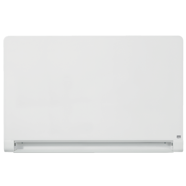 Pizarra Magnética De Cristal Nobo Impression Pro De 1260X710Mm Con Bandeja Para Rotuladores Oculta Blanco Brillante