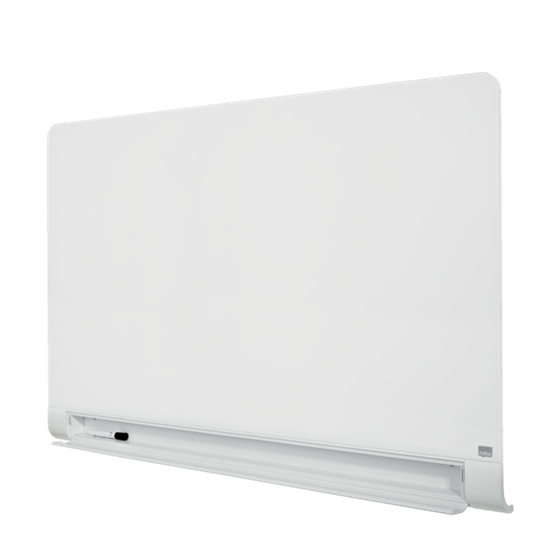 Pizarra Magnética De Cristal Nobo Impression Pro De 1260X710Mm Con Bandeja Para Rotuladores Oculta Blanco Brillante