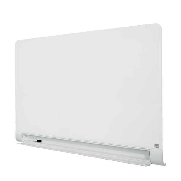 Pizarra Magnética De Cristal Nobo Impression Pro De 1260X710Mm Con Bandeja Para Rotuladores Oculta Blanco Brillante