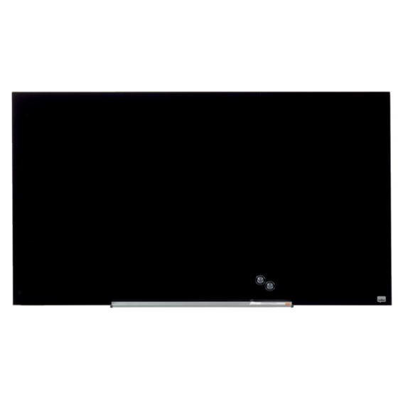 Pizarra Magnética De Cristal Nobo Impression Pro De 1260X710Mm Negro