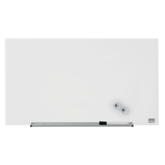 Pizarra Magnética De Cristal Nobo Impression Pro De 680X380Mm Blanco Brillante