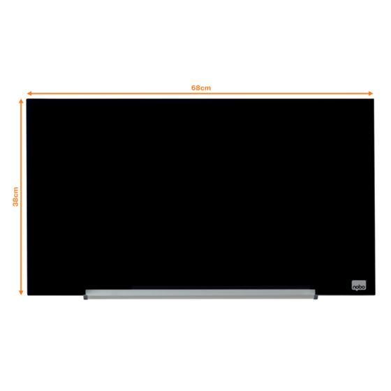 Pizarra Magnética De Cristal Nobo Impression Pro De 680X380Mm Negro