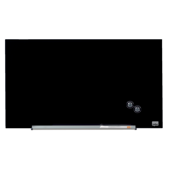 Pizarra Magnética De Cristal Nobo Impression Pro De 680X380Mm Negro