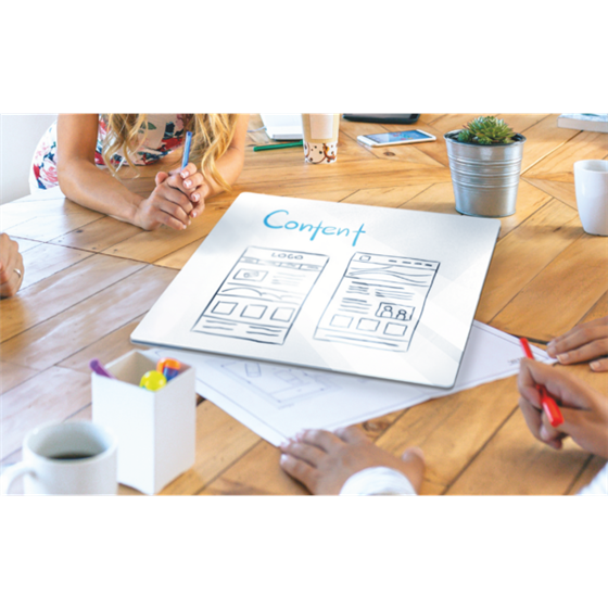 Pizarra Magnética Modular Sin Marco Nobo 450X450Mm Blanco