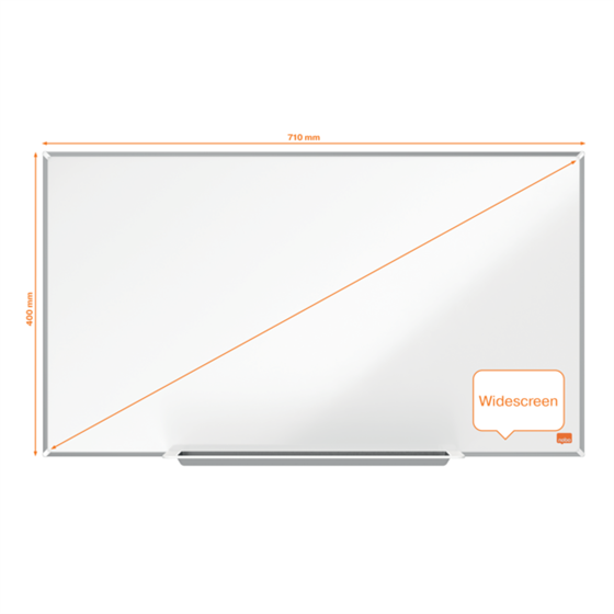 Pizarra Magnética Nano Clean™ De Formato Panorámico Nobo Impression Pro De 710X400Mm Blanco