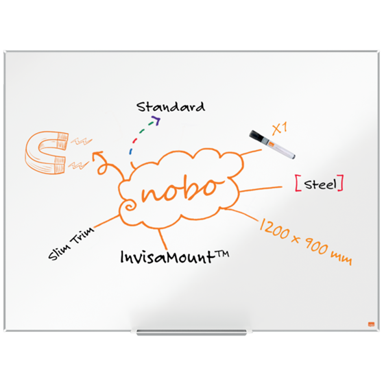 Pizarra Magnética Nano Clean™ Nobo Impression Pro De 1200X900Mm Blanco