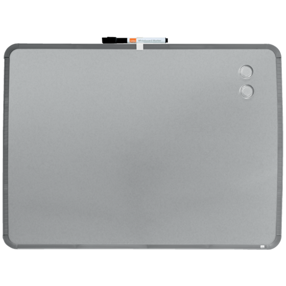 Pizarra Magnética Pequeña Nobo Con Marco Plateado Slim 580X430 Mm Plata