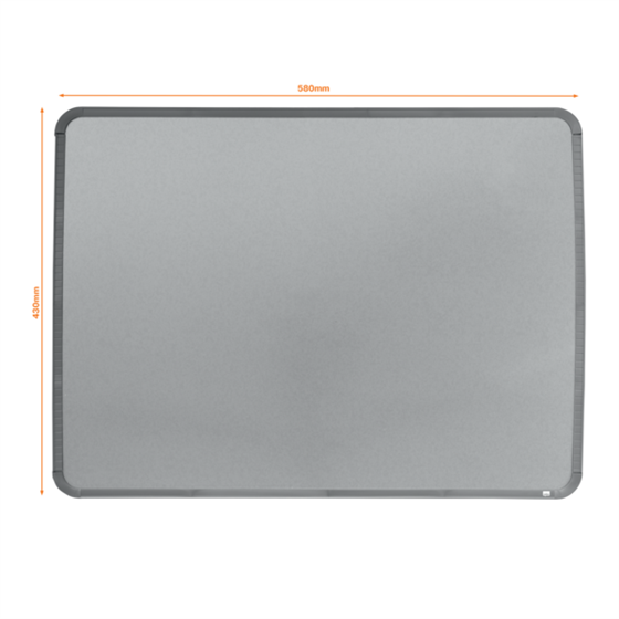 Pizarra Magnética Pequeña Nobo Con Marco Plateado Slim 580X430 Mm Plata