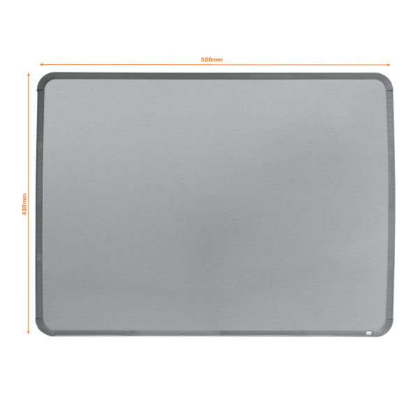 Pizarra Magnética Pequeña Nobo Con Marco Plateado Slim 580X430 Mm Plata