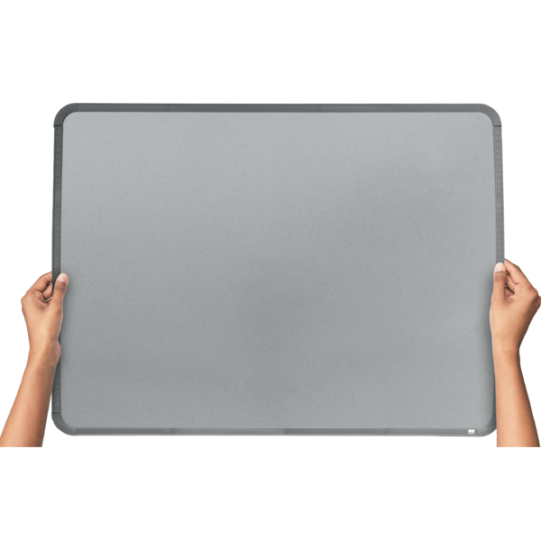 Pizarra Magnética Pequeña Nobo Con Marco Plateado Slim 580X430 Mm Plata